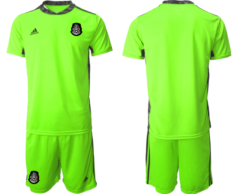 Men 2020-2021 Season National team Mexico goalkeeper  Fluorescent green Soccer Jersey->mexico jersey->Soccer Country Jersey